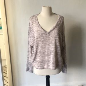 SPLENDID Blush Slub Knit V Neck Sweater